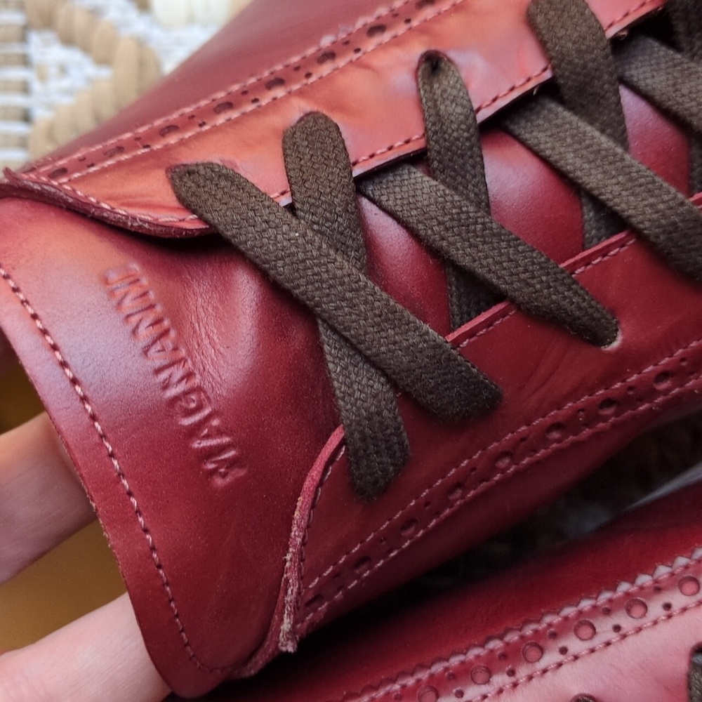 Magnanni Costa Lo Tinto Red Leather Sneakers Men's 13 - Picture 10 of 17